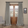 Exclusive Fabrics Solid Faux Silk Taffeta Platinum Curtain Panel