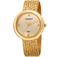 Akribos XXIV Women's Quartz Diamond Gold-Tone Bracelet Watch