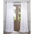 Exclusive Fabrics Heavy Faux Linen Grommet Curtain Panel
