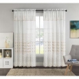 VCNY Lacie 55 x 90-inch Embroidered Curtain Panel with Attached Valance