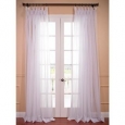 Exclusive Fabrics Extra Wide White Voile Sheer Curtain Panel
