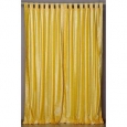 Yellow Tab Top Velvet Curtain / Drape / Panel - Piece