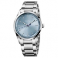Calvin Klein Men's Bold K5A3114X Silver Strap with Light Blue Dial Stainless-steel Watch