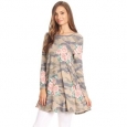 Women's Camouflage Floral Pattern Tunic