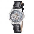 Stuhrling Original Women's Delphi Automatic Crystal Leather Strap Watch