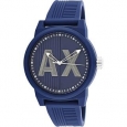 Armani Exchange Men's AX1454 Blue Rubber Japanese Quartz Dress Watch