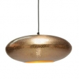 Antique Brass Perforated Metal Pendant by World Interiors