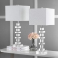 Safavieh Lighting 28-inch Crystal Deco Crystal Table Lamp (Set of 2)