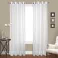 Luxury Collection Venetian Grommet Crushed Voile Curtain Panel Pair