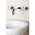 Wall-mount Polished Chrome Vessel Bathroom Faucet