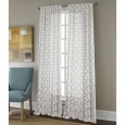 Sherry Kline Burlingame Luxury Embroidered Rod Pocket Sheer Curtain Panel Pair