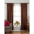 Brown Rod Pocket Velvet Curtain / Drape / Panel - Piece