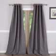 Greenland Home Fashions Vashon Grey Quilted Curtain Panel Pair (As Is Item)