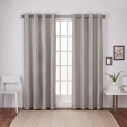 Exclusive Home London Thermal Textured Linen Grommet Top Window Curtain Panel Pair