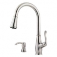 Pfister F-529-7SW Sedgwick Pullout Spray Professional Kitchen Faucet with Soap Dispenser