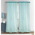 Ottomanson Sheer 84 Inch Rod Pocket Top Curtain Panel Pair