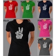 Los Angeles Pop Art Women's Peace Fingers T-shirt