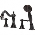 Fontaine Bellver Oil Rubbed Bronze Roman Tub Faucet with Handheld Shower