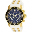 Invicta Men's Pro Diver 20289 Gold Silicone Japanese Chronograph Diving Watch