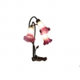 Eliana 3-light Amber and Purple Glass 17-inch Glass Tiffany-style Table Lamp