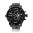 Territory Men's Large Round Dual Time Dial Link Bracelet Watch