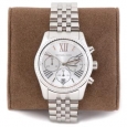 Michael Kors Women's MK5555 'Lexington' Silver Dial Chronograph Watch