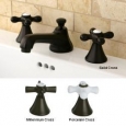 Solid Brass Oil Rubbed Bronze Widespread Bathroom Faucet
