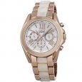 Burgi Women's Multifunction Day Date and 24 Hour-Indicator Rose-Tone Bracelet Watch
