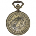 Dakota Antique Gold Pocketwatch with Etched Horses on Front Cover
