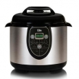 Elite EPC-608 6-Quart Electric Pressure Cooker, Stainless - black/stainless