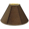 Royal Designs Round Empire Designer Lamp Shade, Striped Brown/Black, 4.5 x 12 x 7.5 (As Is Item)