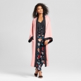 Women's Silky Robe Coat - Who What Wear Pink M