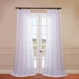 Exclusive Fabrics Double Layer Sheer White Curtain Panel