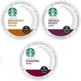 Starbucks Breakfast Blend, French Roast & Sumatra Coffee, K-Cup Portion Pack for Keurig Brewers, 36 Count