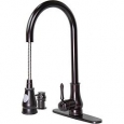 Dyconn 18-inch Modern Kitchen Oil Rubbed Bronze Pull-out Faucet with Soap Dispenser