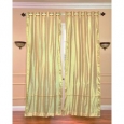 Golden Ring Top Sheer Sari Curtain / Drape / Panel - Piece