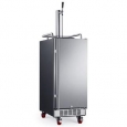 EdgeStar KC1500OD 15 Inch Wide 1 Tap Outdoor Kegerator with Forced Air Refrigeration and Air Cooled Beer Tower