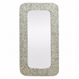Appealing Wooden Wall Mirror With Mop Frame - Benzara - White