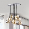 Mariana Chrome Metal and Glass 8-light Cluster Pendant Chandelier
