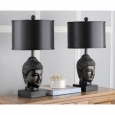 Safavieh Lighting 24.5-inch Dark Golden Buddha Table Lamps (Set of 2)