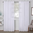 ATI Home Bella Sheer Window Curtain Panel Pair w/ Hidden Tab Top