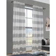 Lite Out Cabana Linen Striped Sheer Curtain Panel Pair