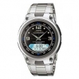 Casio Men's AW-82D-1AV 'Ana-Digi' Stainless Steel Watch - Black