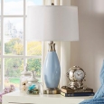 Ajax Blue Metal 1-light Accent Table Lamp by iNSPIRE Q Classic