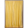 Yellow Rod Pocket Velvet Curtain / Drape / Panel - Piece