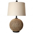 Journee Home 'Malacca City' 29 inch Natural Rattan Ball Table Lamp (As Is Item)