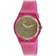 Swatch Women's Nuit Rose GP149 Pink Silicone Quartz Fashion Watch