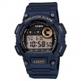 Casio Men's W-735H-2AV 'Classic' Digital Blue Rubber Watch - Black