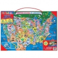 T.S. Shure Wooden Magnetic United States Map