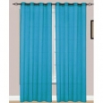 Beatrice Sheer Voile 8 Grommets Window Panel, Turquoise, 55x84 Inches